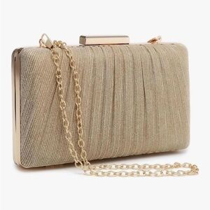 NWT Dasein Elegant Gold Clutch Bag